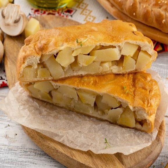 Пирог с картофелем и грибами постное Пирог с картофелем и грибами постное