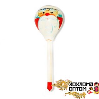 Деревянная ложка столовая с рисунком "Дед мороз" Деревянная ложка столовая с рисунком "Дед мороз"