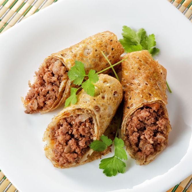 Блины с мясом