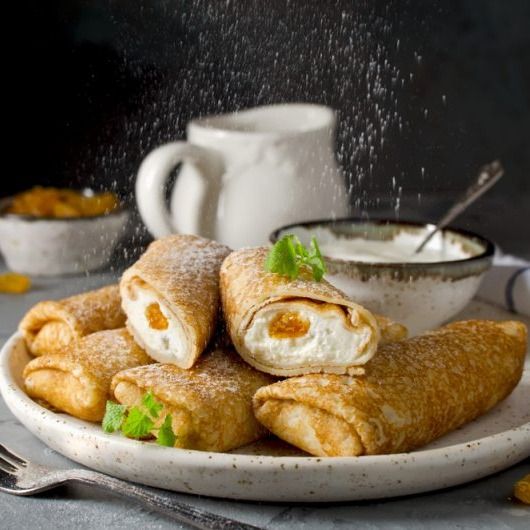 Блины с облепиховым творогом 6 шт. Блины с облепиховым творогом 6 шт.