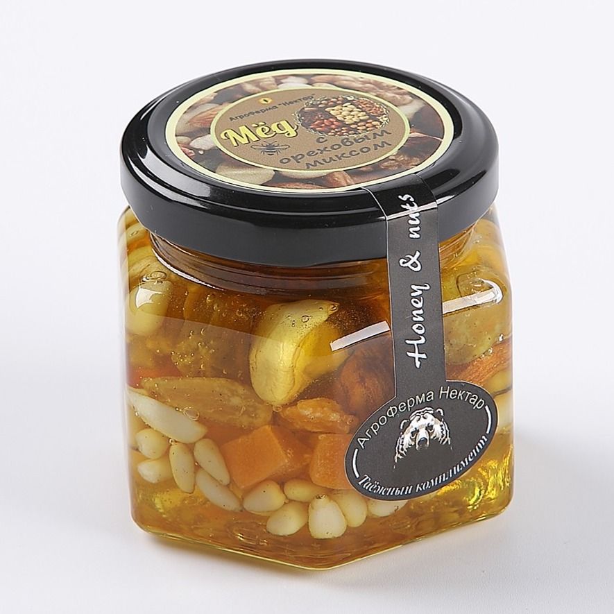 Мёд с ореховым миксом Мёд с ореховым миксом