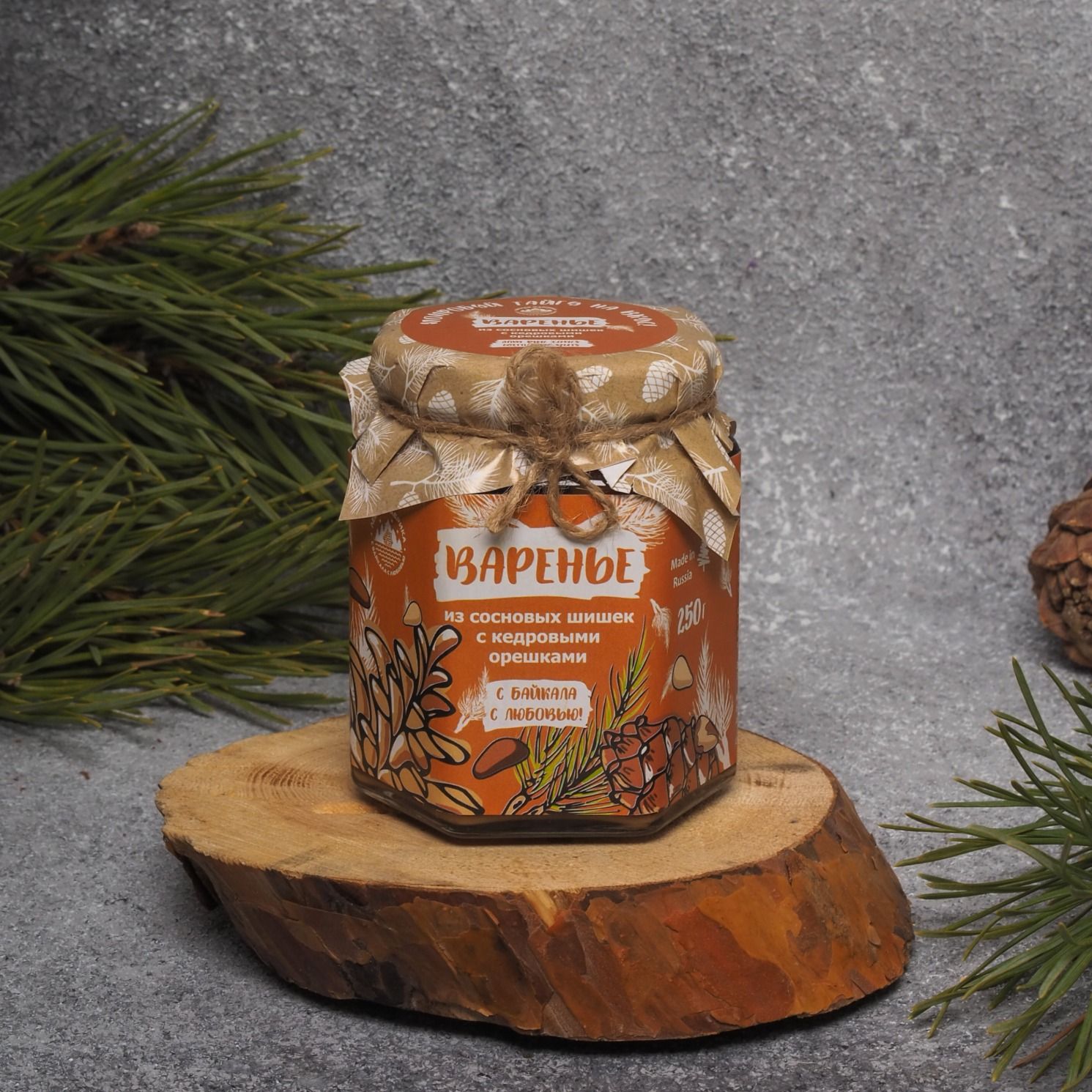 Варенье из шишек с кедровыми орешками, 250 гр.