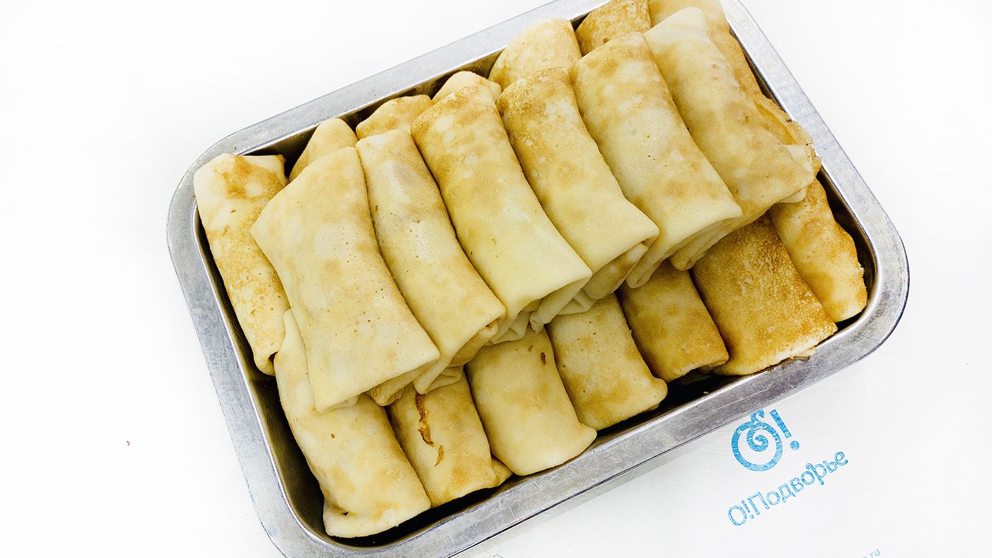Блинчики с ветчиной и сыром (Домашняя готовая кулинария)