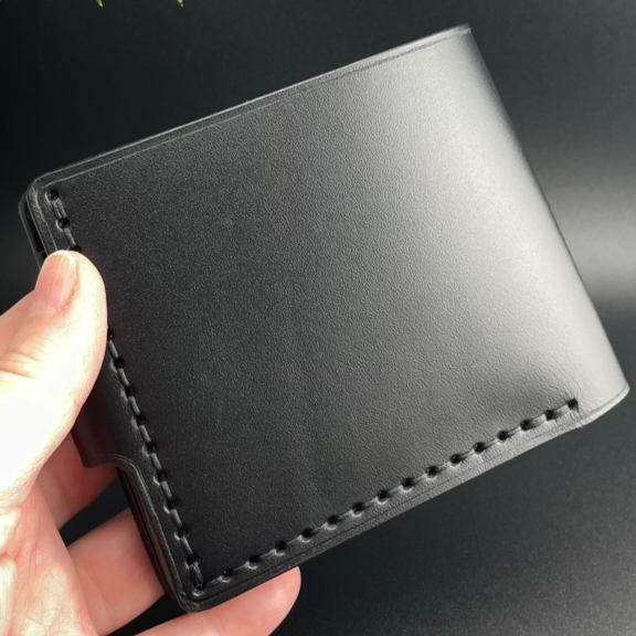Черный кошелек рагона (bifold) | ручная сборка.-6 Черный кошелек рагона (bifold) | ручная сборка.-6