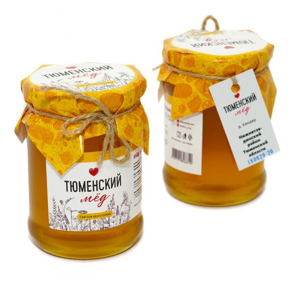 Мёд "Тюменский" разнотравье, 0,45 кг.