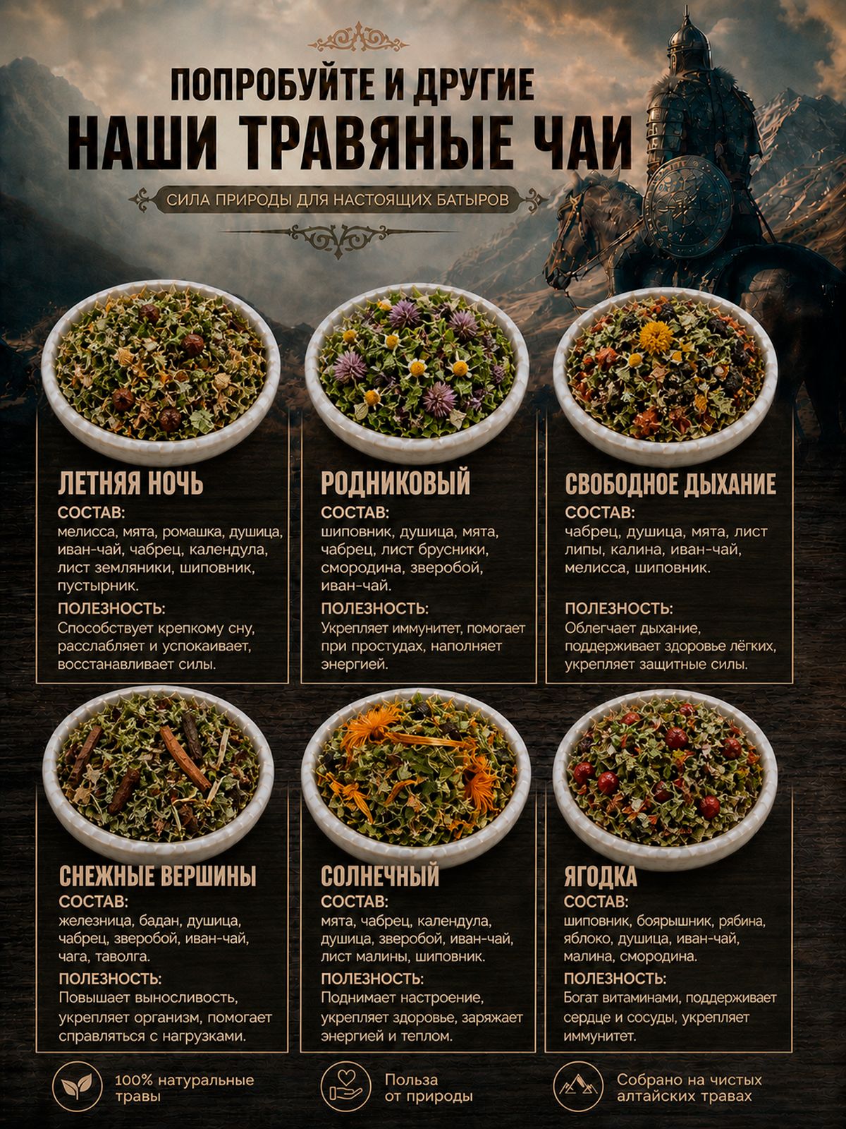 Чай из дикорастущих трав БАТЫР для мужского здоровья, 50 гр.-23