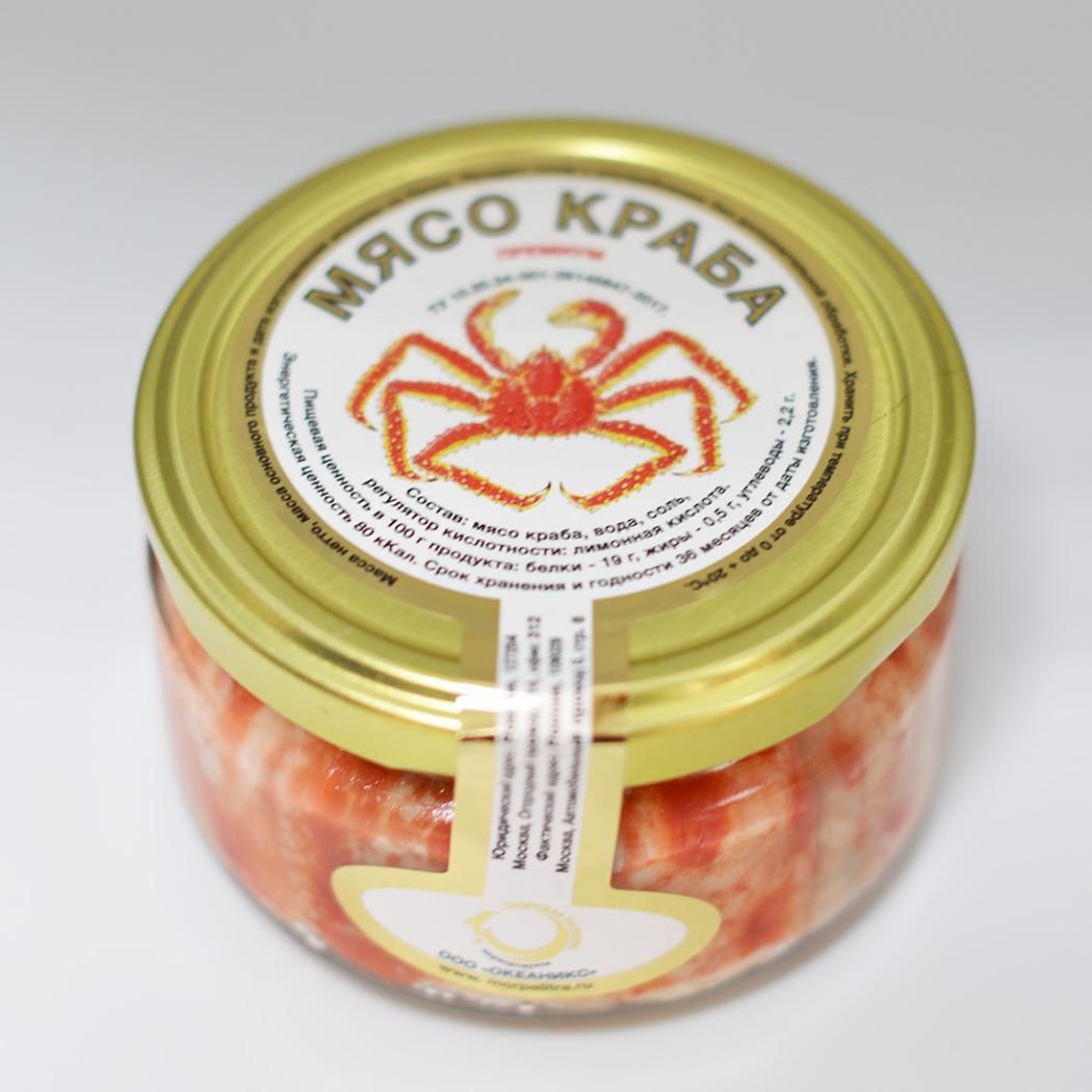 Камчатский краб, мясо, 230 гр., ст/б