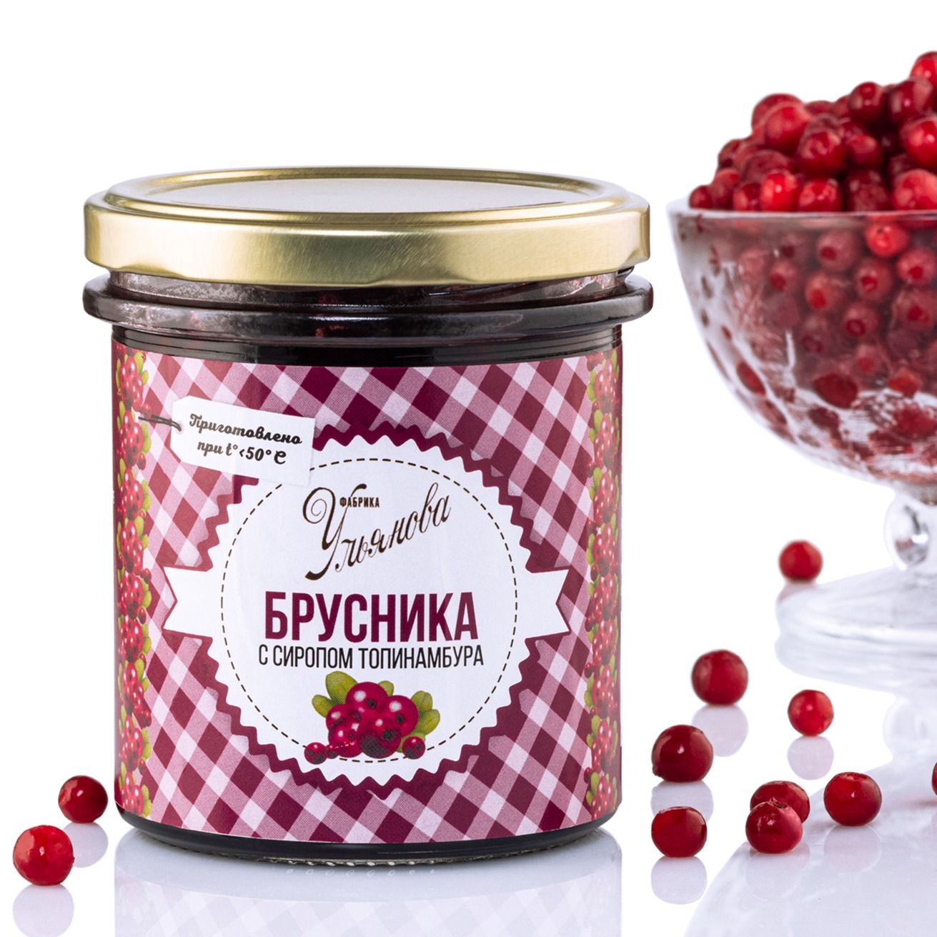 Брусника в сиропе топинамбура