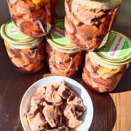 Тушёное мясо гуся