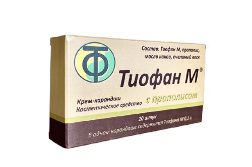 ТИОФАН М Свечи с прополисом, 10 суппозиториев по 0,1г ТИОФАН М Свечи с прополисом, 10 суппозиториев по 0,1г