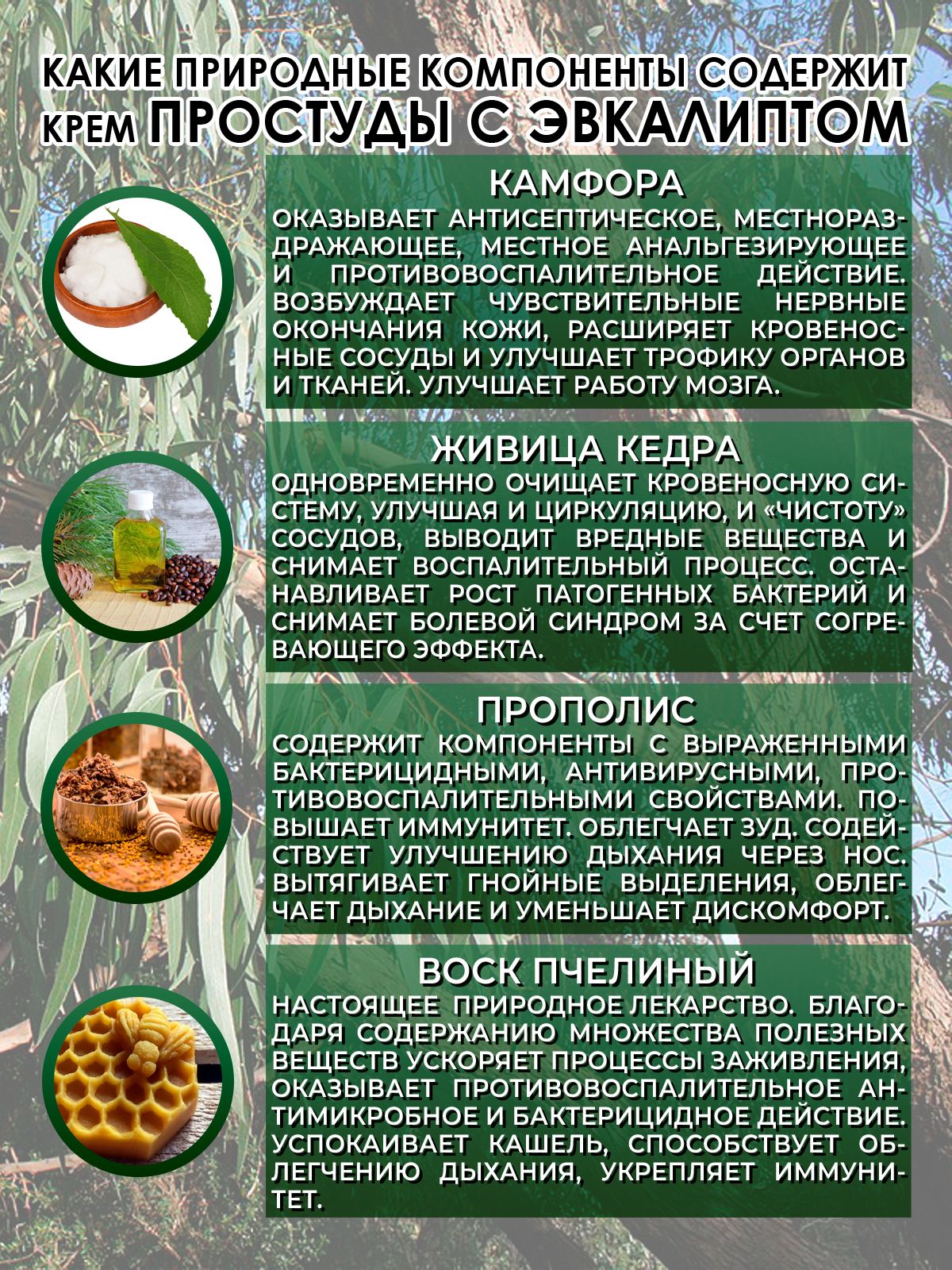 Крем Рецепт №7 ОТ ПРОСТУДЫ с эвкалиптом, 100 мл.-10