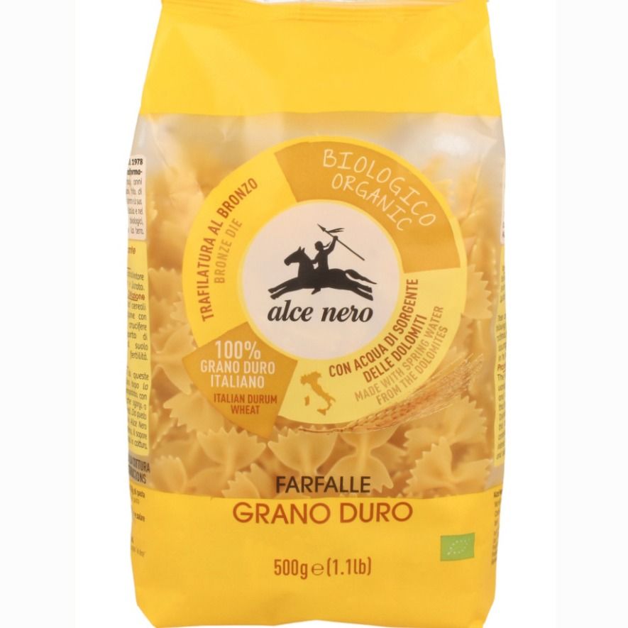 Макароны Farfalle Bio ALCE NERO Италия, 500г