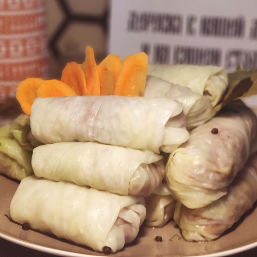 Голубцы с мясом цыплёнка Голубцы с мясом цыплёнка