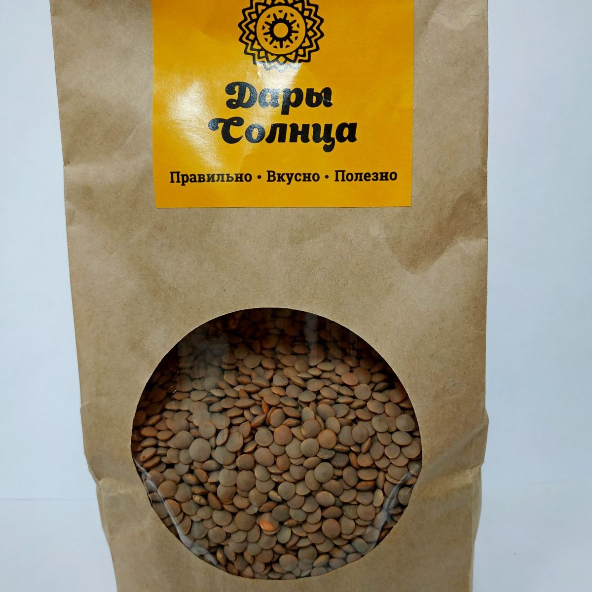 ЧЕЧЕВИЦА КОРИЧНЕВАЯ НЕШЛИФОВАННАЯ,500гр.-2