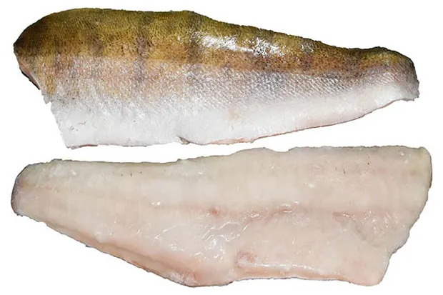 Судак филе с кожей штучной заморозки - упаковка 0.5 Кг.