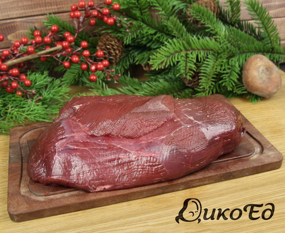 Внутренняя часть бедра северного оленя (окорок) - упаковка 1.2 Кг.