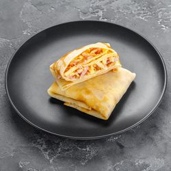 Блины ветчиной и сыром