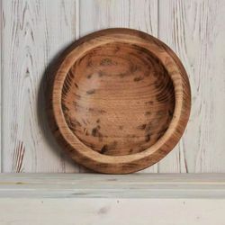 Средняя плошка из бука (темная)