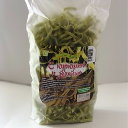 Лапша домашняя "С куркумой и зеленью"