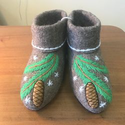Тапки женские с отворотом, модель 019