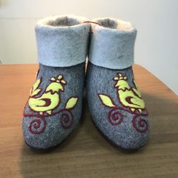 Тапки женские с отворотом, модель 021