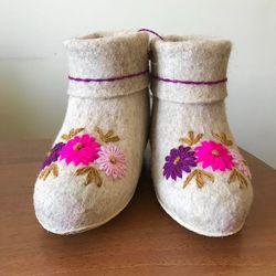 Тапки женские с отворотом, модель 022