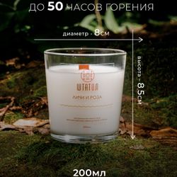 Аромасвеча "Личи и роза"