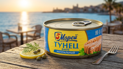Горбуша 5 Морей натуральная в собственном соку 250 грамм