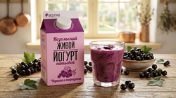 Йогурт козельский "Живой" Черная смородина 2.5% 450 грамм