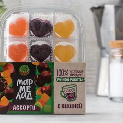 Мармелад "СЕРДЕЧКИ"  АССОРТИ с  вишней