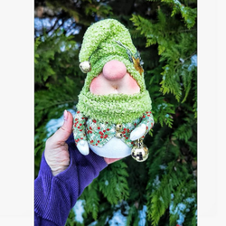 Игрушка ручной работы «Гном в зеленом колпаке» / 18см