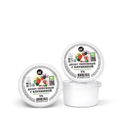 Творожный десерт 9% с клубникой