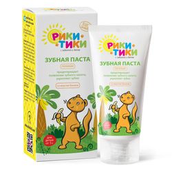 Рики Тики Детская зубная паста со вкусом банана