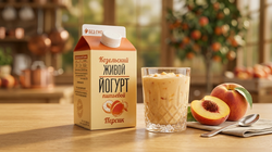 Йогурт козельский "Живой" Персик 2.5% 450 грамм
