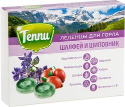 Леденцы живичные РАДОГРАД теппи «Шалфей-Шиповник»
