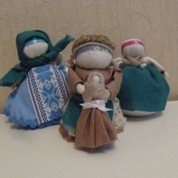 Народные славянские куклы, набор из 3-х куколок