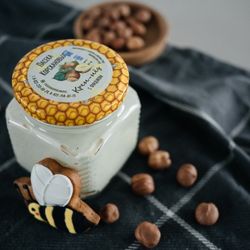 Крем-мед с печеным фундуком