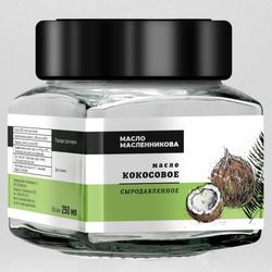 Кокосовое сыродавленное масло 250 мл.