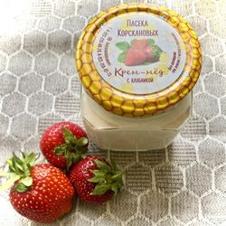 Крем-мед с клубникой
