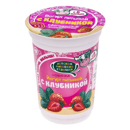 Йогурт с клубникой