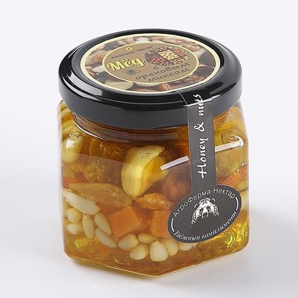 Мёд с ореховым миксом Мёд с ореховым миксом