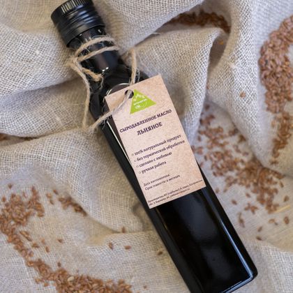 Льняное масло, сыродавленное, 250мл Льняное масло, сыродавленное, 250мл