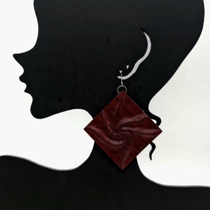 Серьги Амарантовый лоскут