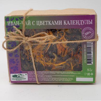 ИВАН-ЧАЙ С ЦВЕТКАМИ КАЛЕНДУЛЫ
