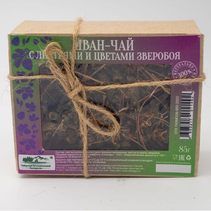 ИВАН-ЧАЙ С ЛИСТЬЯМИ И ЦВЕТАМИ ЗВЕРОБОЯ