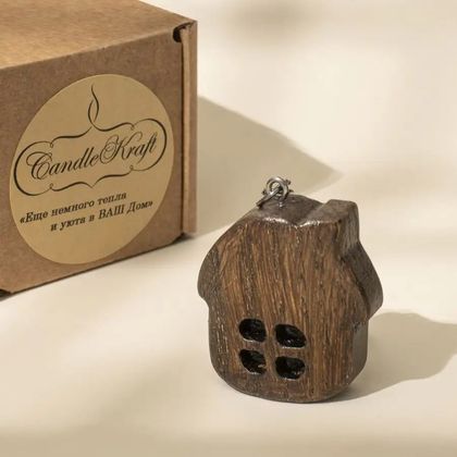 Брелок из натурального дерева Тёмный Домик Брелок из натурального дерева Тёмный Домик