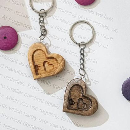 Брелок из натурального дерева Тёмное Сердце Брелок из натурального дерева Тёмное Сердце