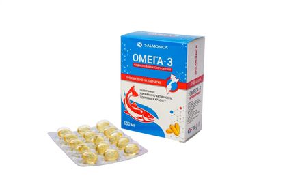 Омега - 3 Жир камчатского дикого Лосося 600мг (45 капусл) Камчатка Омега - 3 Жир камчатского дикого Лосося 600мг (45 капусл) Камчатка