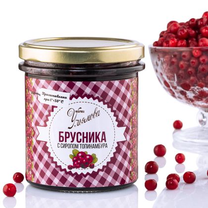 Брусника в сиропе топинамбура