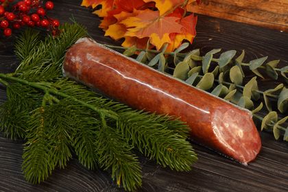Полукопченая колбаса из бобра (охлажденная) - упаковка 0.3 Кг.